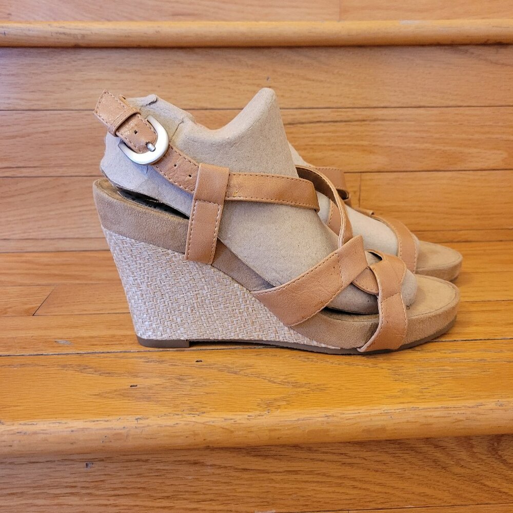 AEROSOLES Tan Wedge Sandals